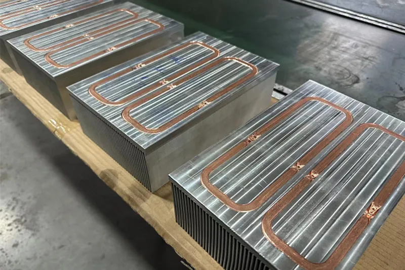 Custom inset copper tube fin radiators
